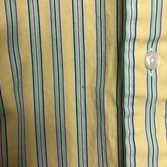 Polo By Ralph Lauren Dress Shirt Yellow Sz Large - Picture 12 of 16